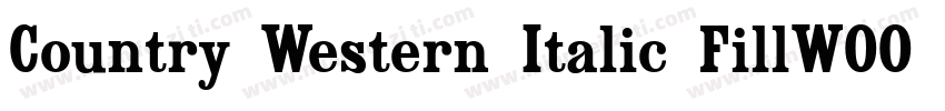 Country Western Italic FillW00字体转换